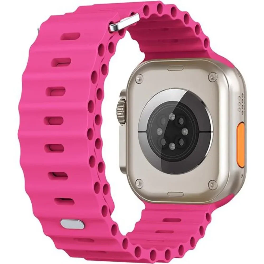 Sport Soft Silicone Compatible with Apple Watch Ocean Band Wristband Ultra 9 8 7